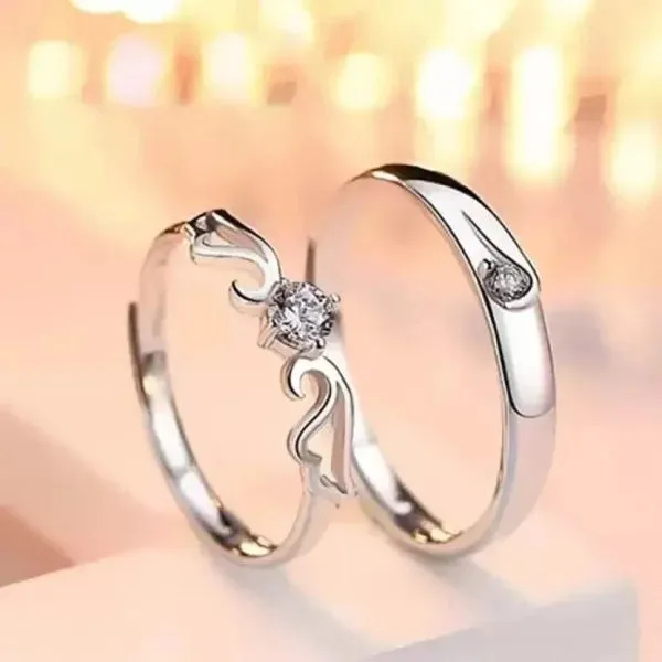 1 Pair Of Couple Ring For Engagement And Friendship Gift | Stainless Steel Ring