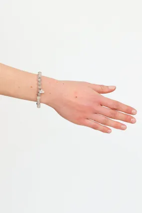 14K White Gold & Quartz Bracelet