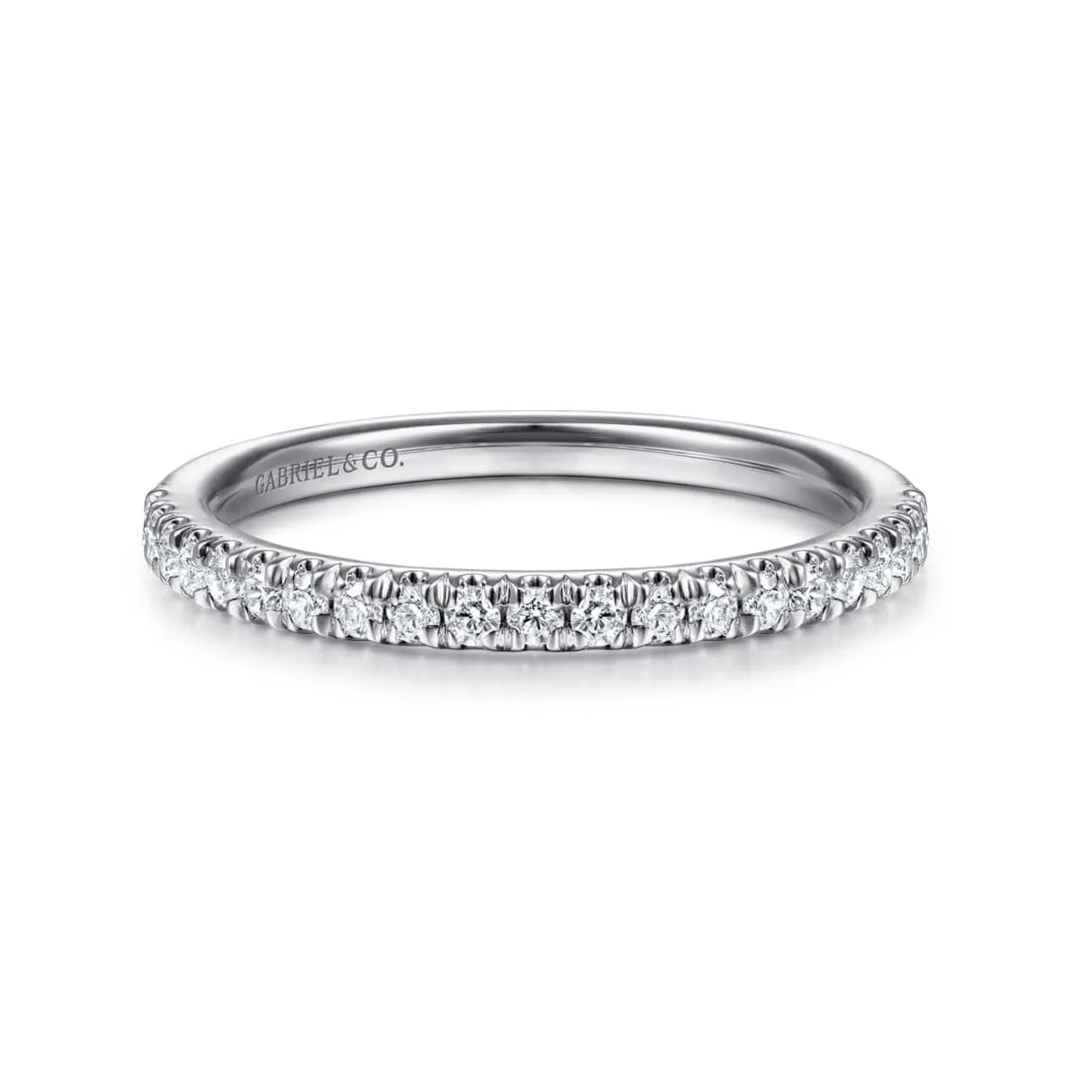 14K White Gold Diamond Stackable Ring - LR51756W45JJ