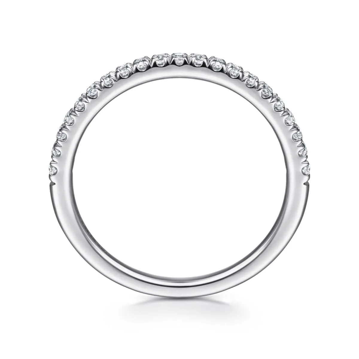14K White Gold Diamond Stackable Ring - LR51756W45JJ