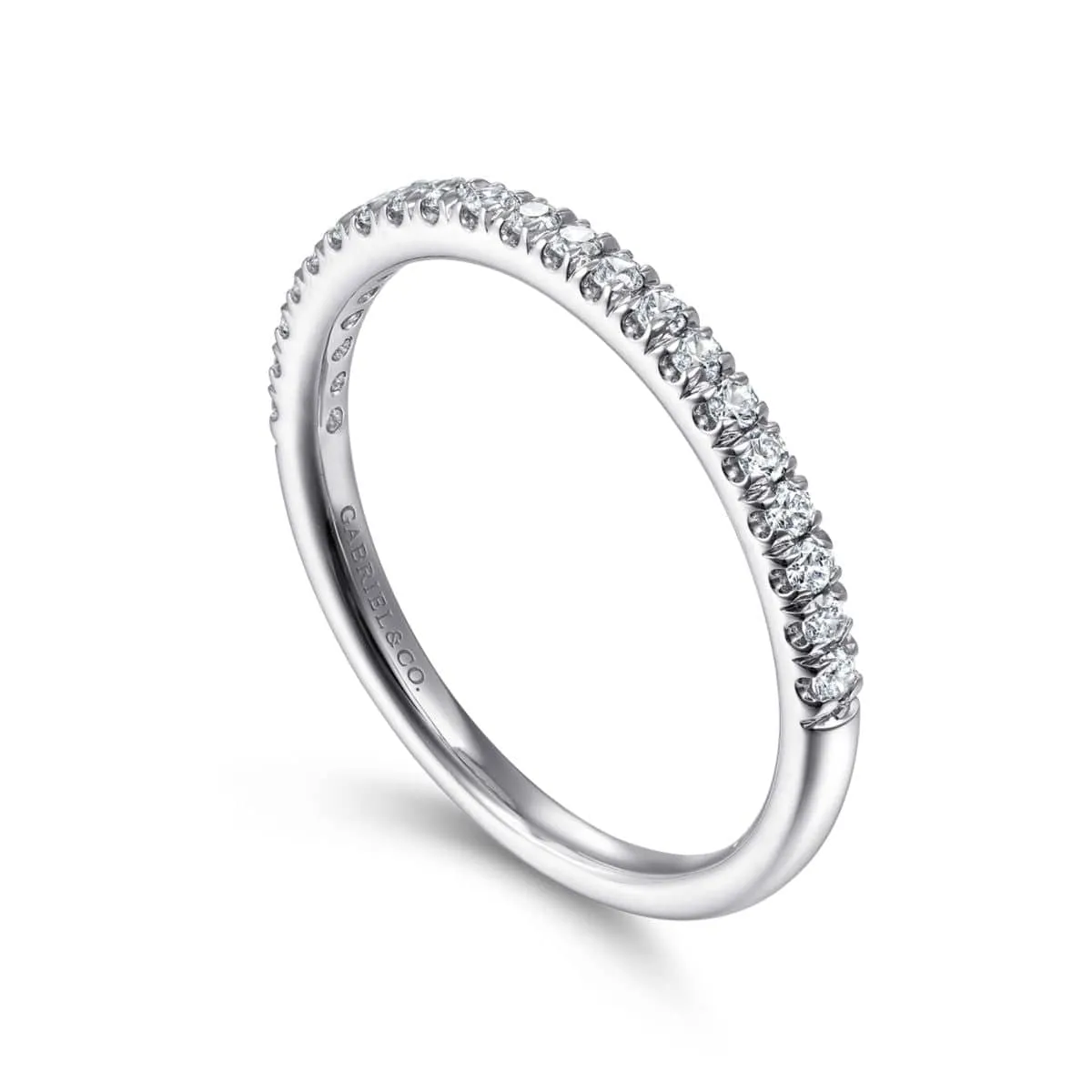 14K White Gold Diamond Stackable Ring - LR51756W45JJ