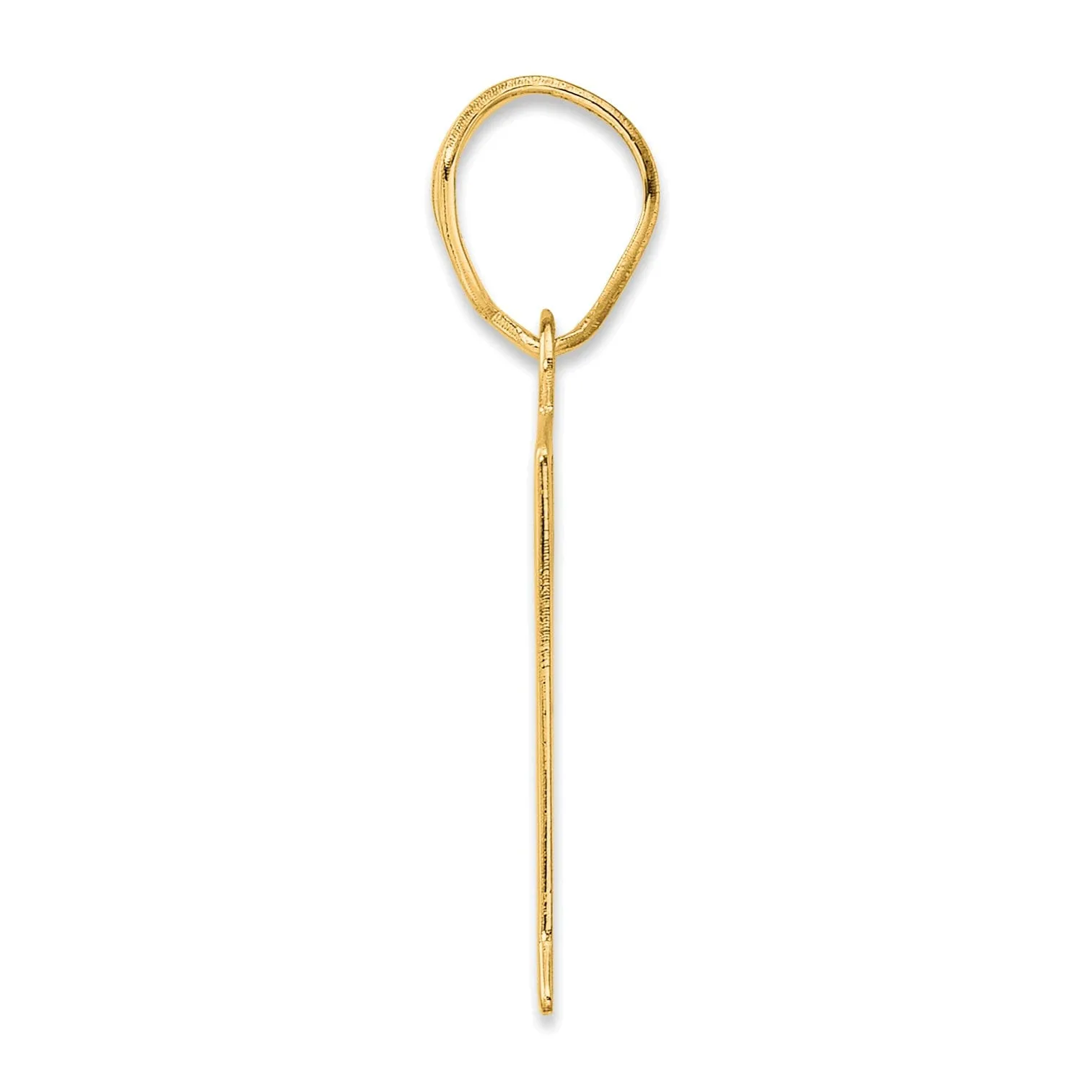 14k Yellow Gold Polished Finish Number 71 Charm Pendant