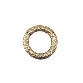 15.5 mm Gold Filled Hammered Round Clasp
