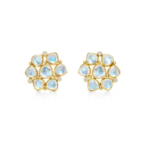 18K Cluster Earrings