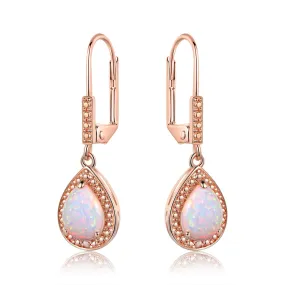18K Gold Plated Opal Drop Earrings