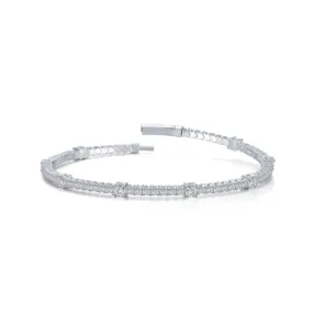 3.25 CTW Station Flexible Tennis Bracelet