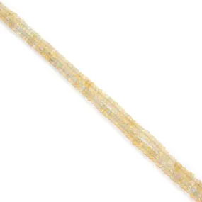 3mm Round Disc Opal Beaded Necklace
