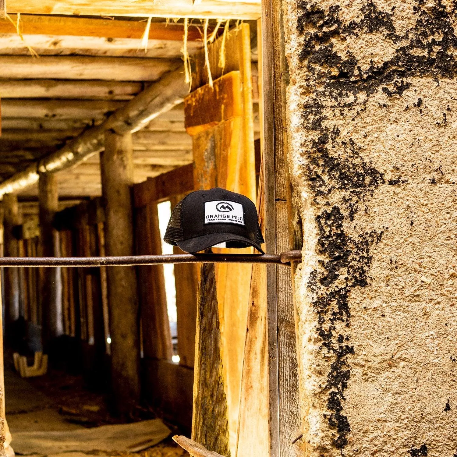 5 Panel Black Trucker Hat