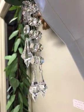 6” mdium acrylic pendant with beads