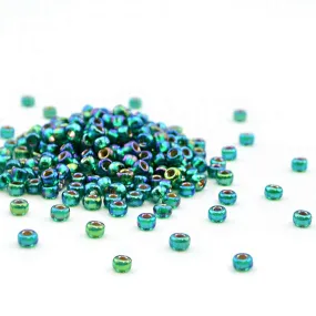8-1017 Silver Lined Emerald AB