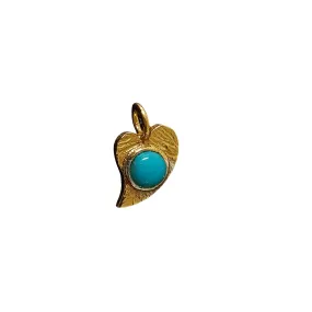 925 Gold Vermeil Turquoise Charm