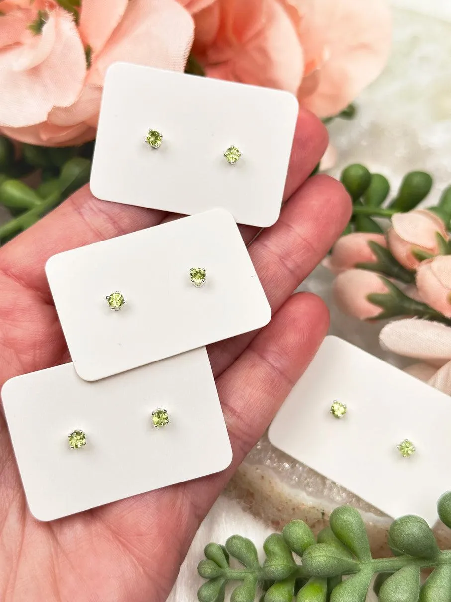925 Silver Crystal Birthstone Earrings