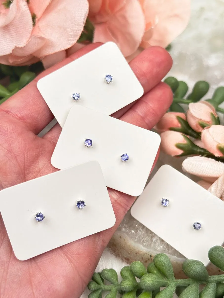 925 Silver Crystal Birthstone Earrings