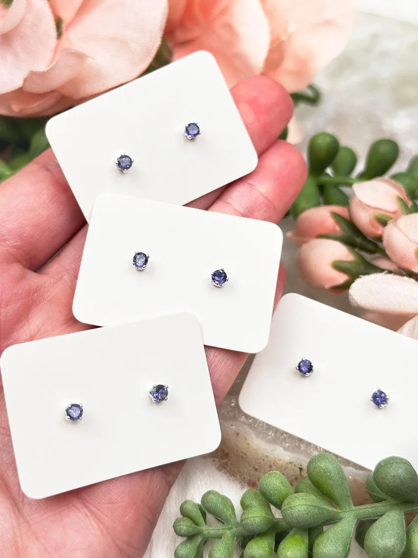 925 Silver Crystal Birthstone Earrings