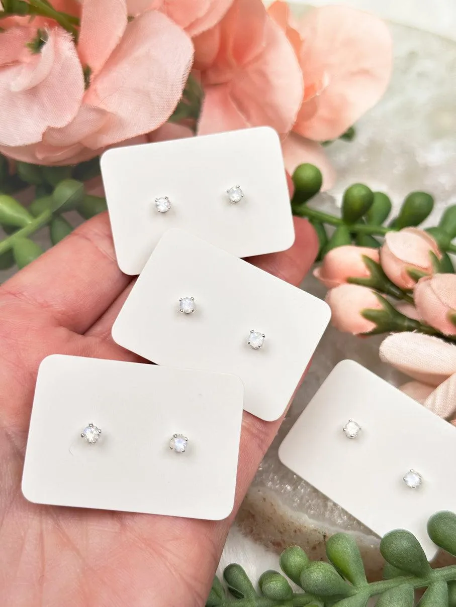 925 Silver Crystal Birthstone Earrings