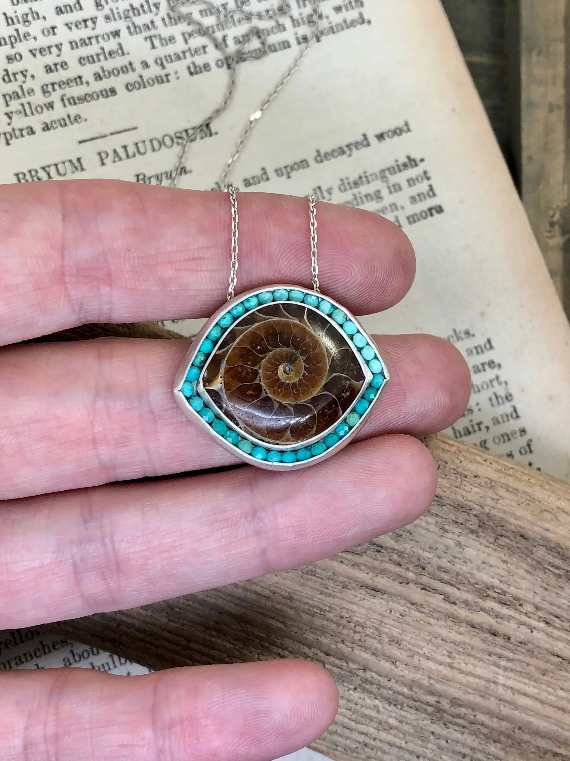 Ammonite & Turquoise Rise Necklace