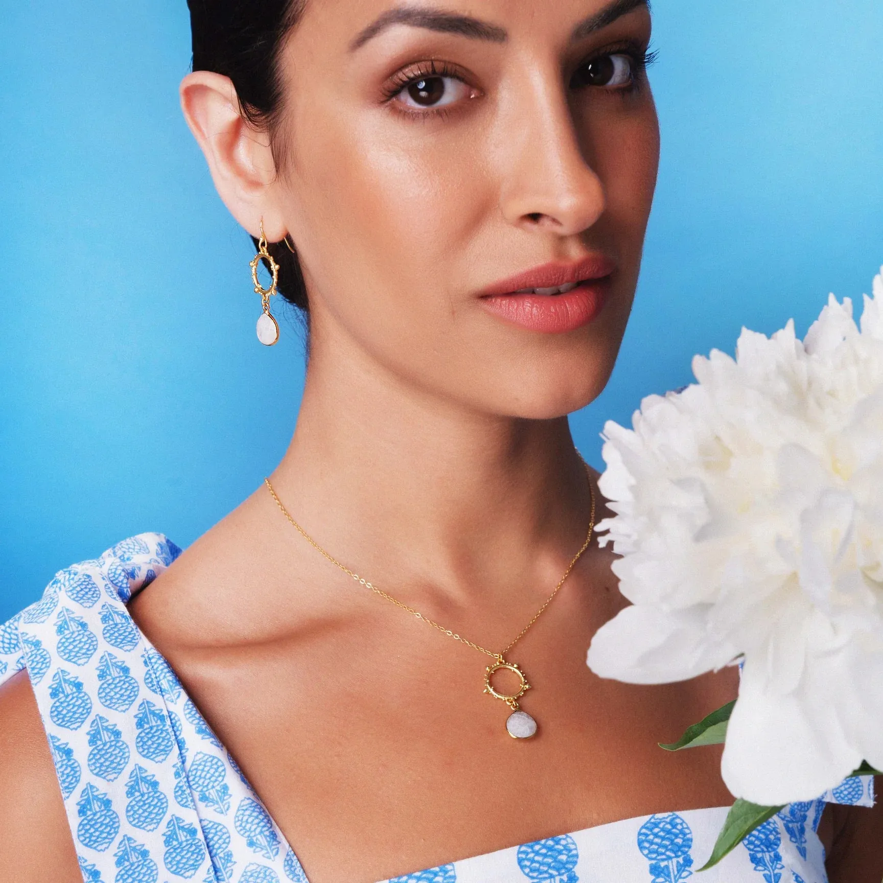 Ashiana Allegra Necklace - White Moonstone