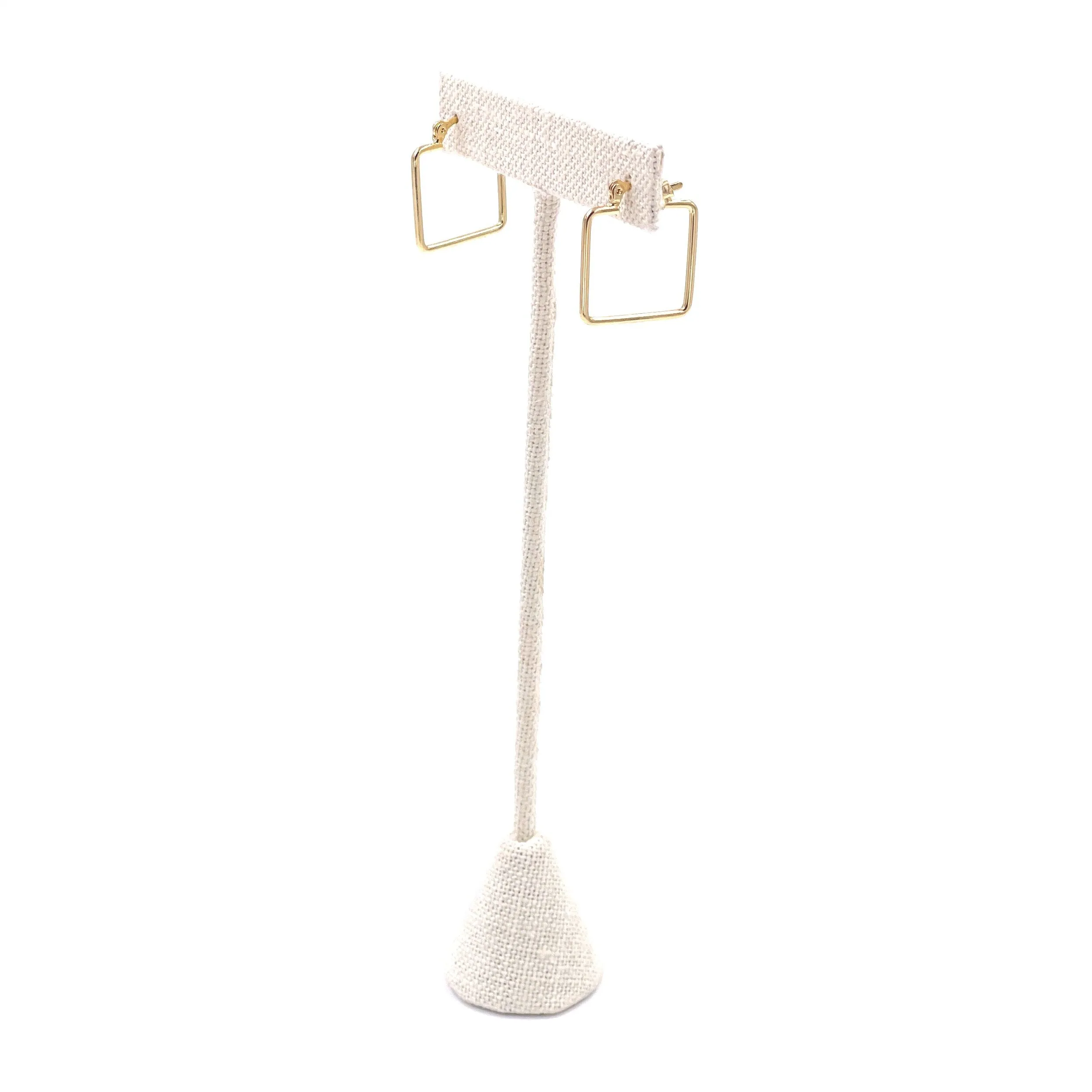 Ashley Gold Stainless Steel Gold Plated Square Hoop Earrings