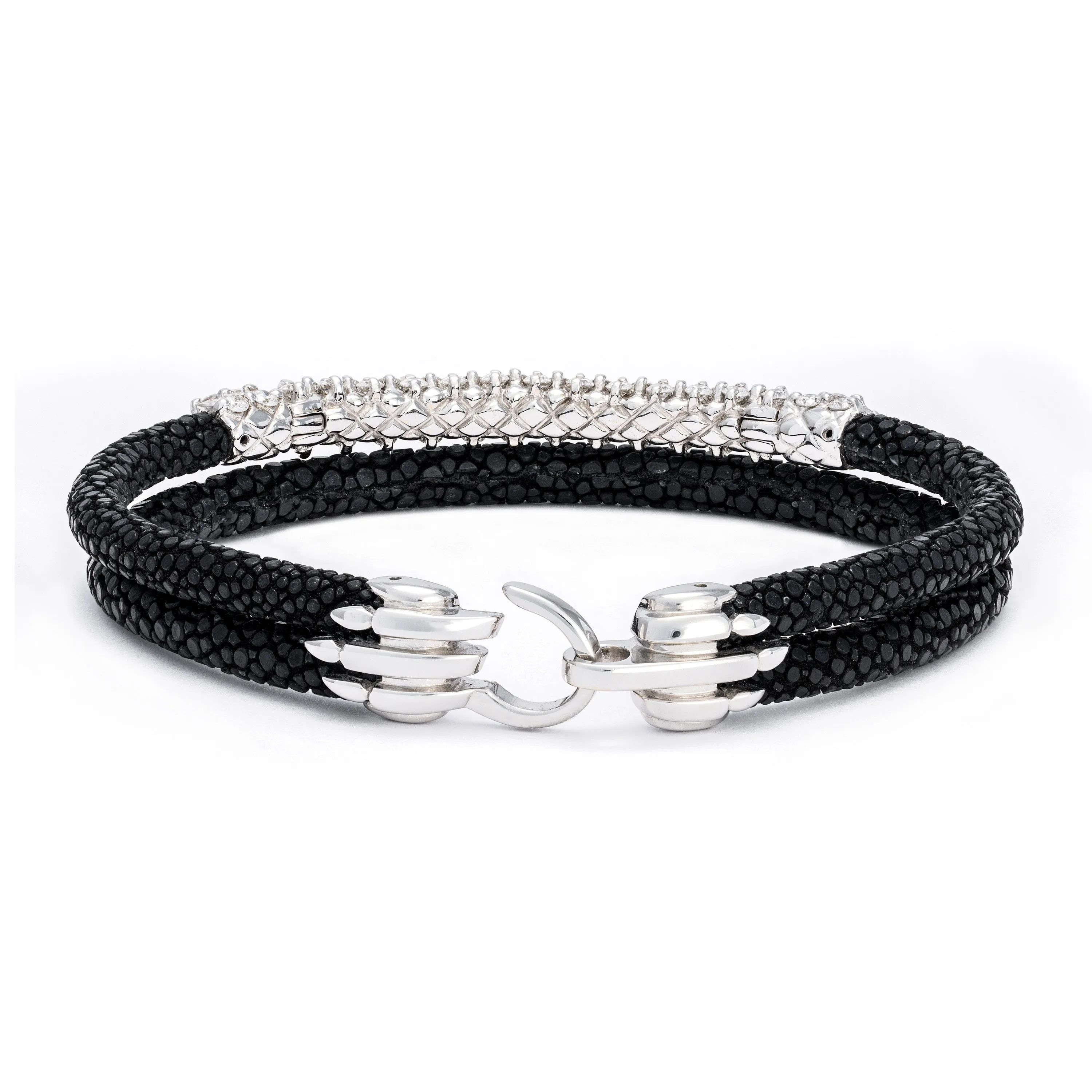 B472 StingHD White Gold Diamond Bar