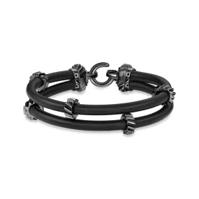 B497 Rubber Black Platinum Double Strand Gear