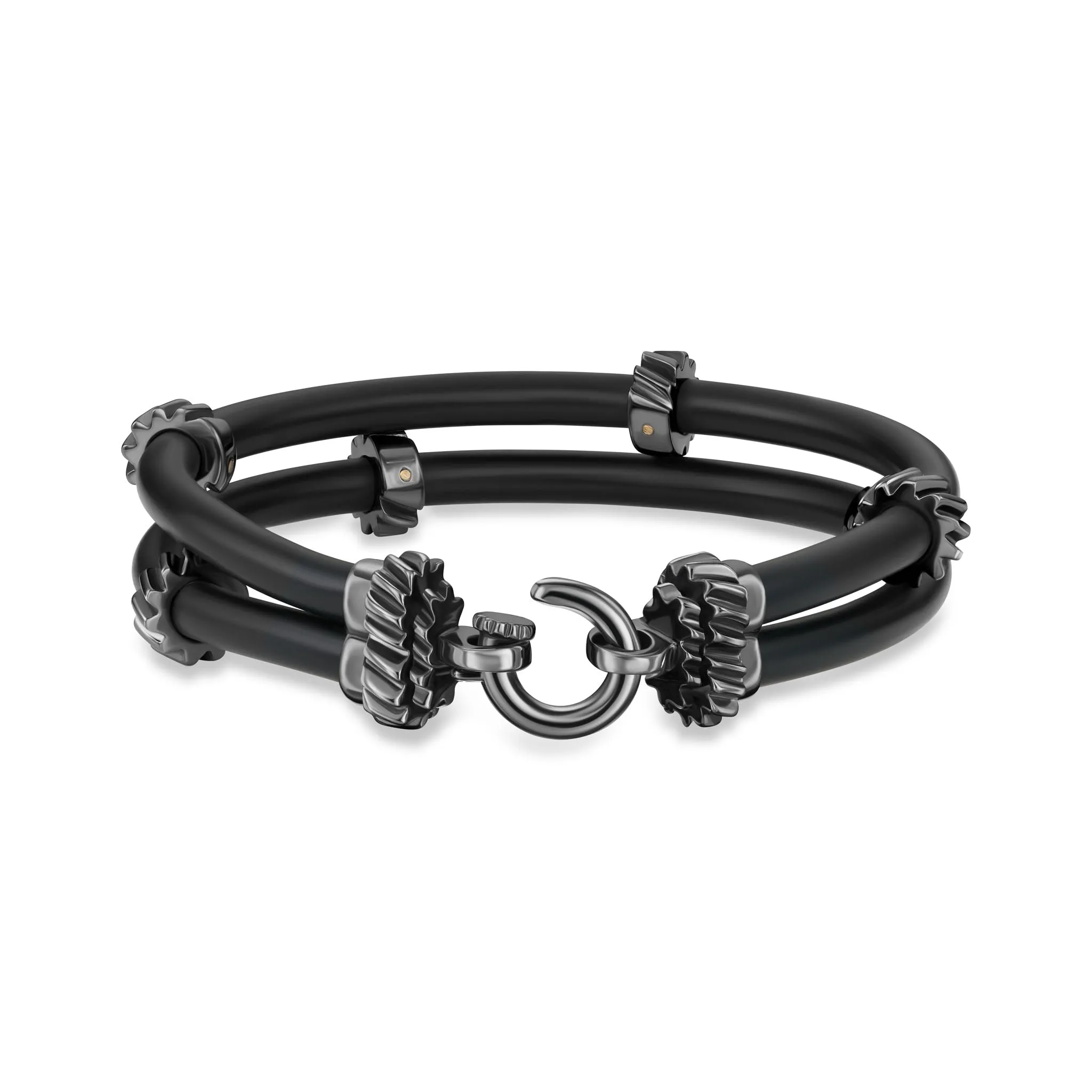 B497 Rubber Black Platinum Double Strand Gear