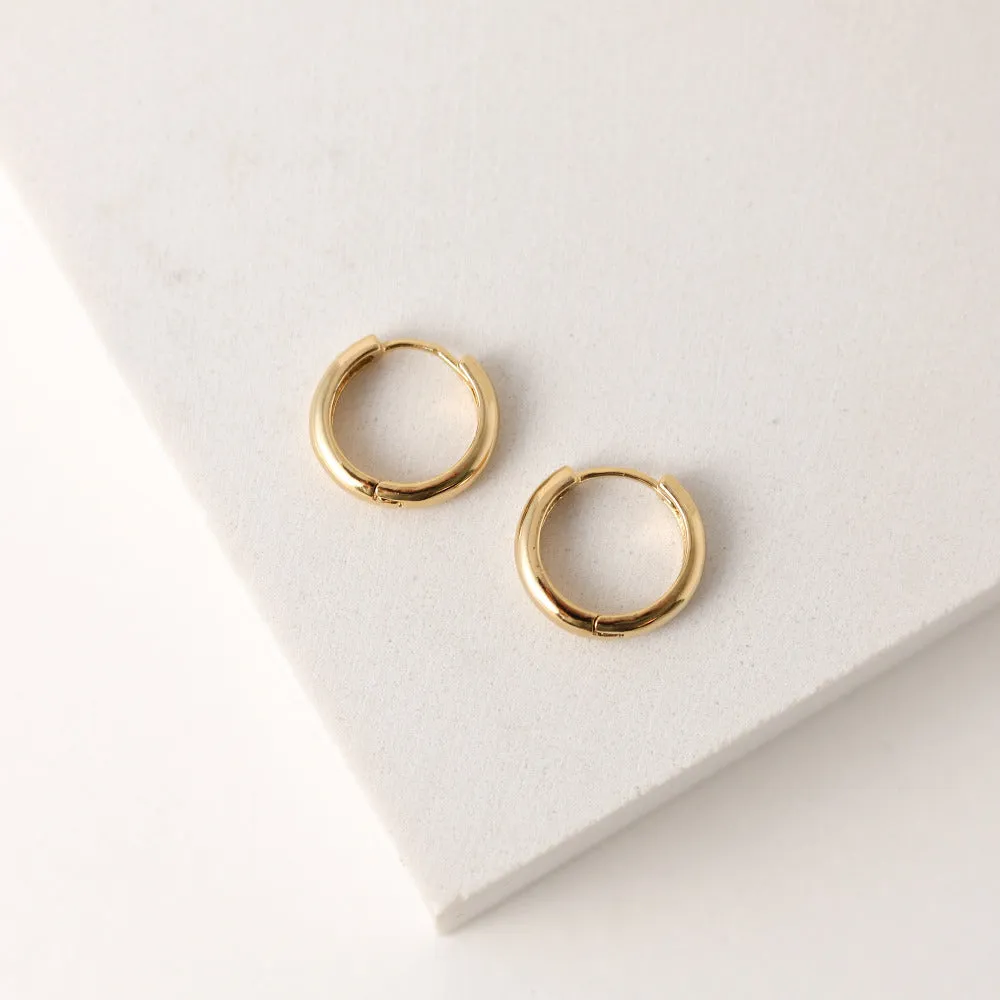Bea 15mm Hoop Earrings Gold