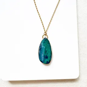 Blue Green Opal Necklace