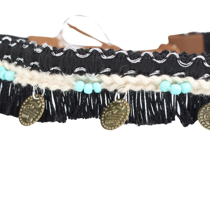 Bohemian Leather Tassel Hatband