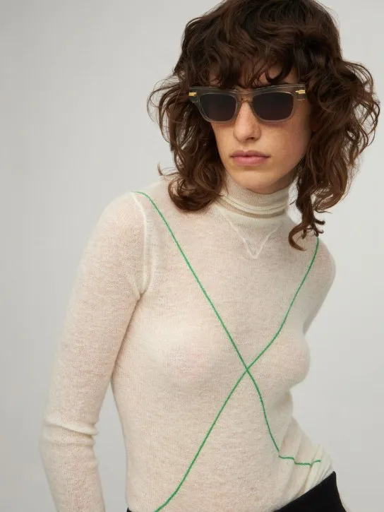 Bottega Veneta   Squared acetate sunglasses 