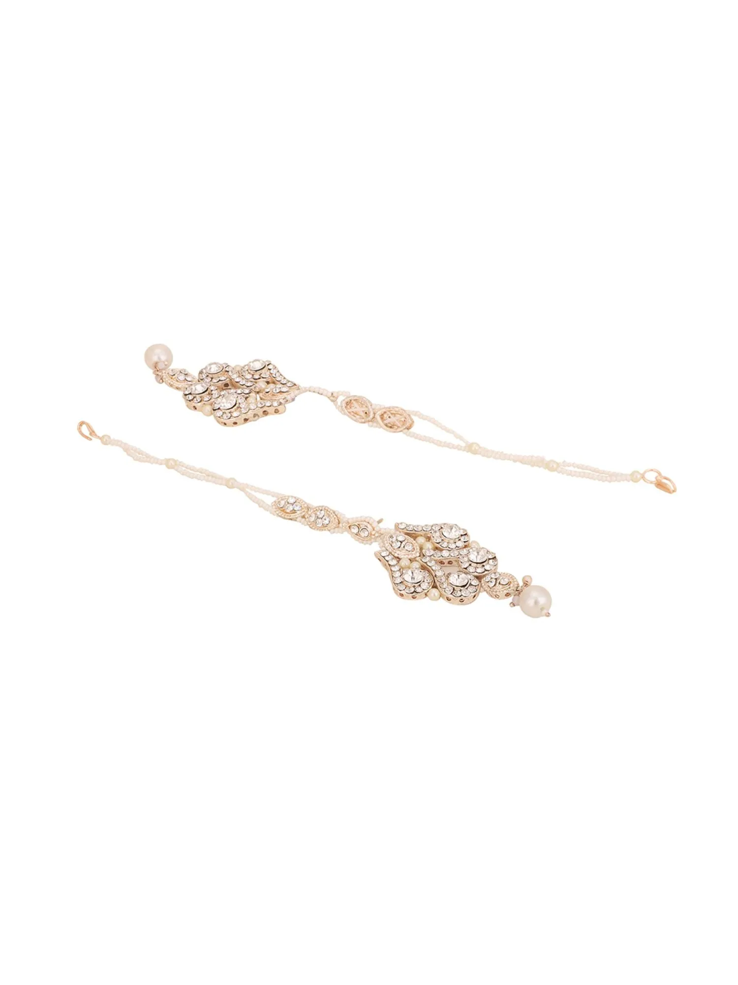 Brass White Jewelry Set - Pure Elegance In Timeless White - Anikas Creation