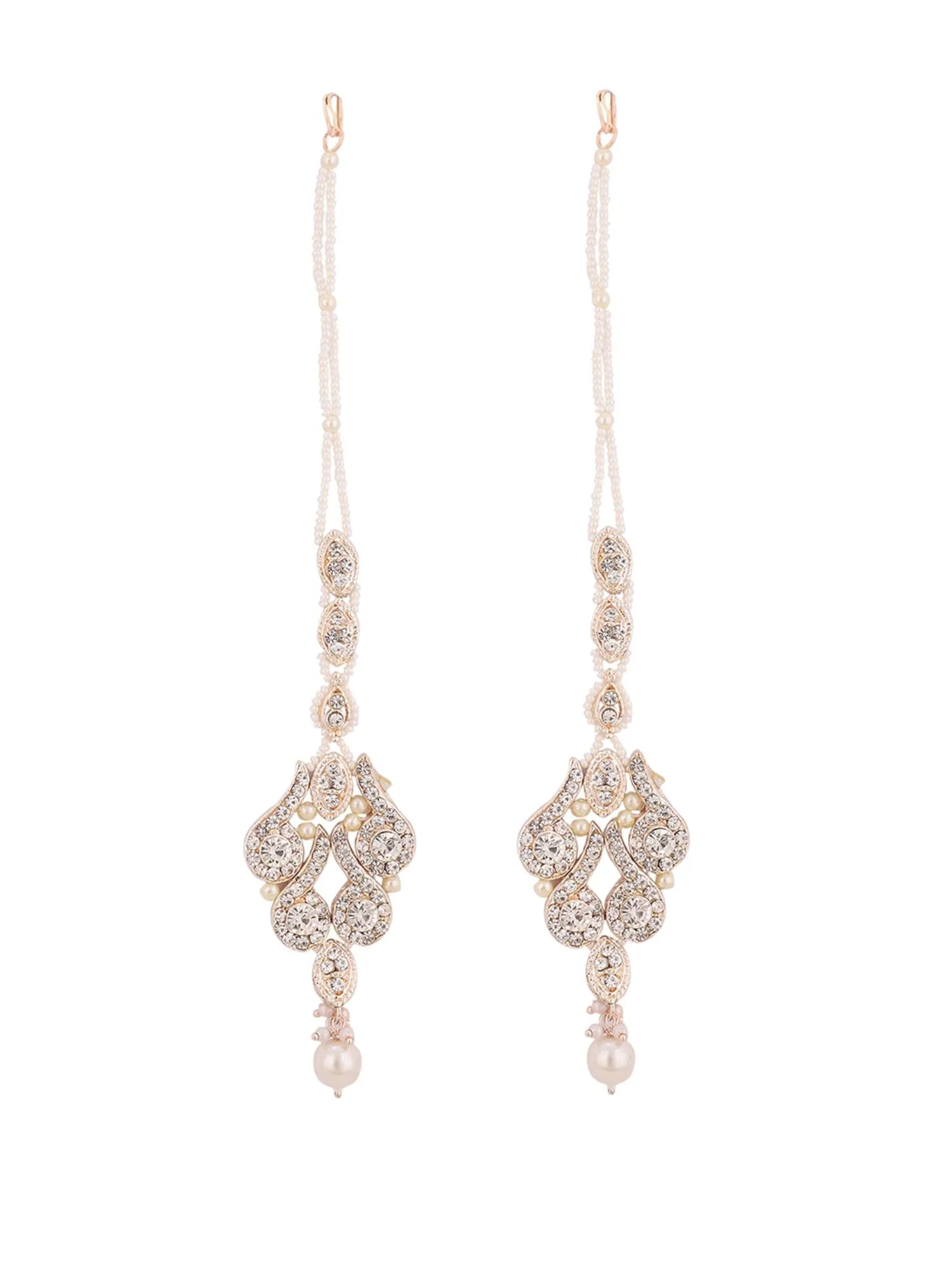 Brass White Jewelry Set - Pure Elegance In Timeless White - Anikas Creation