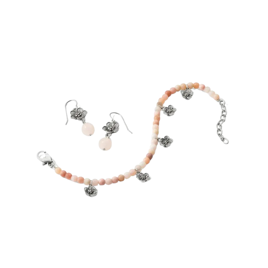 Brighton Women's Sakura Beaded French Wire Silver Pink Earrings