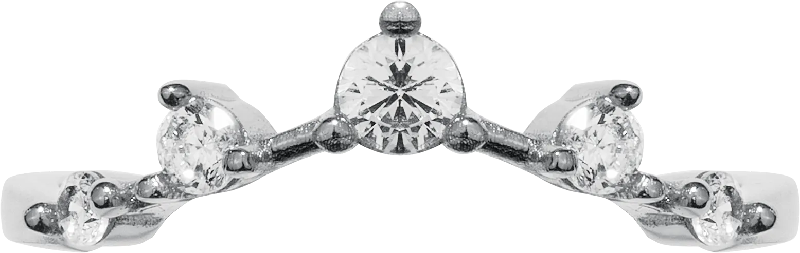 Brilliant Round Wishbone | Stacking Ring