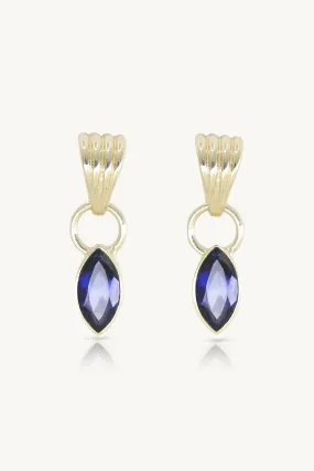 Camille Sapphire Gold Earrings