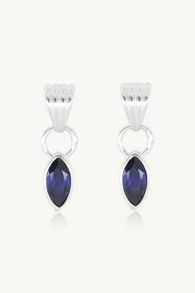 Camille Sapphire Silver Earrings