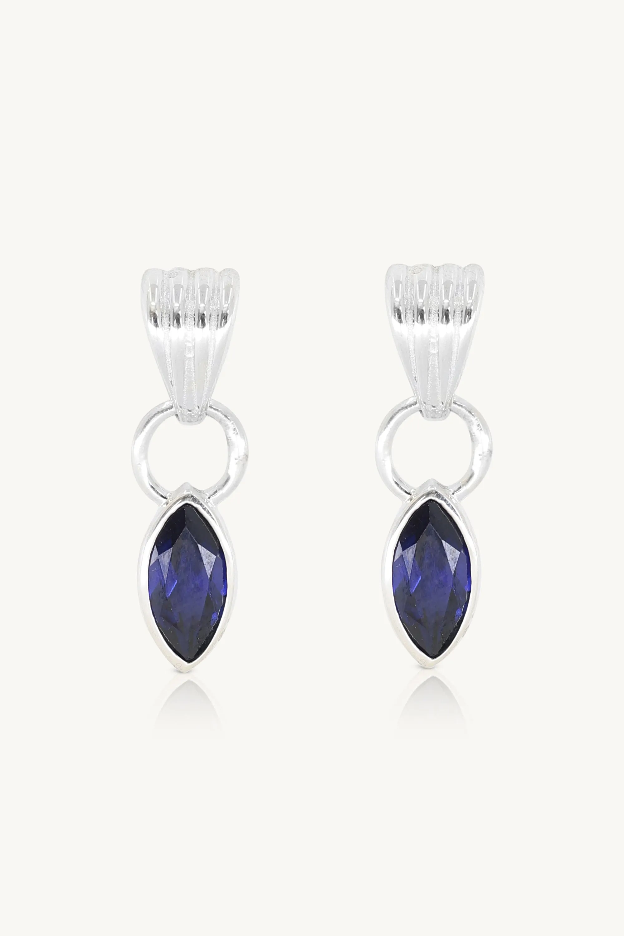 Camille Sapphire Silver Earrings