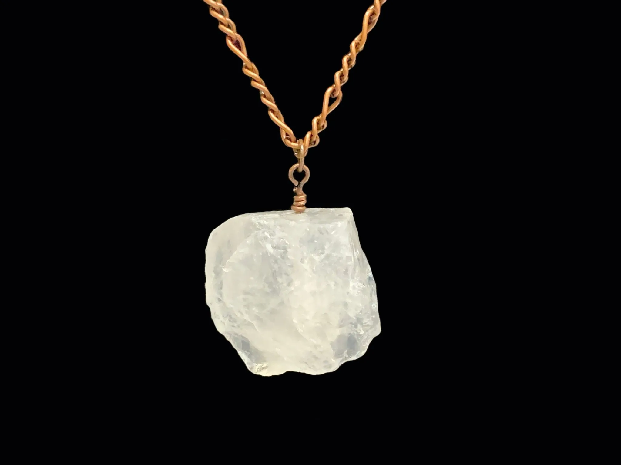 Cassiopeia Authentic Raw Clear Quartz Handmade Pendant Necklace