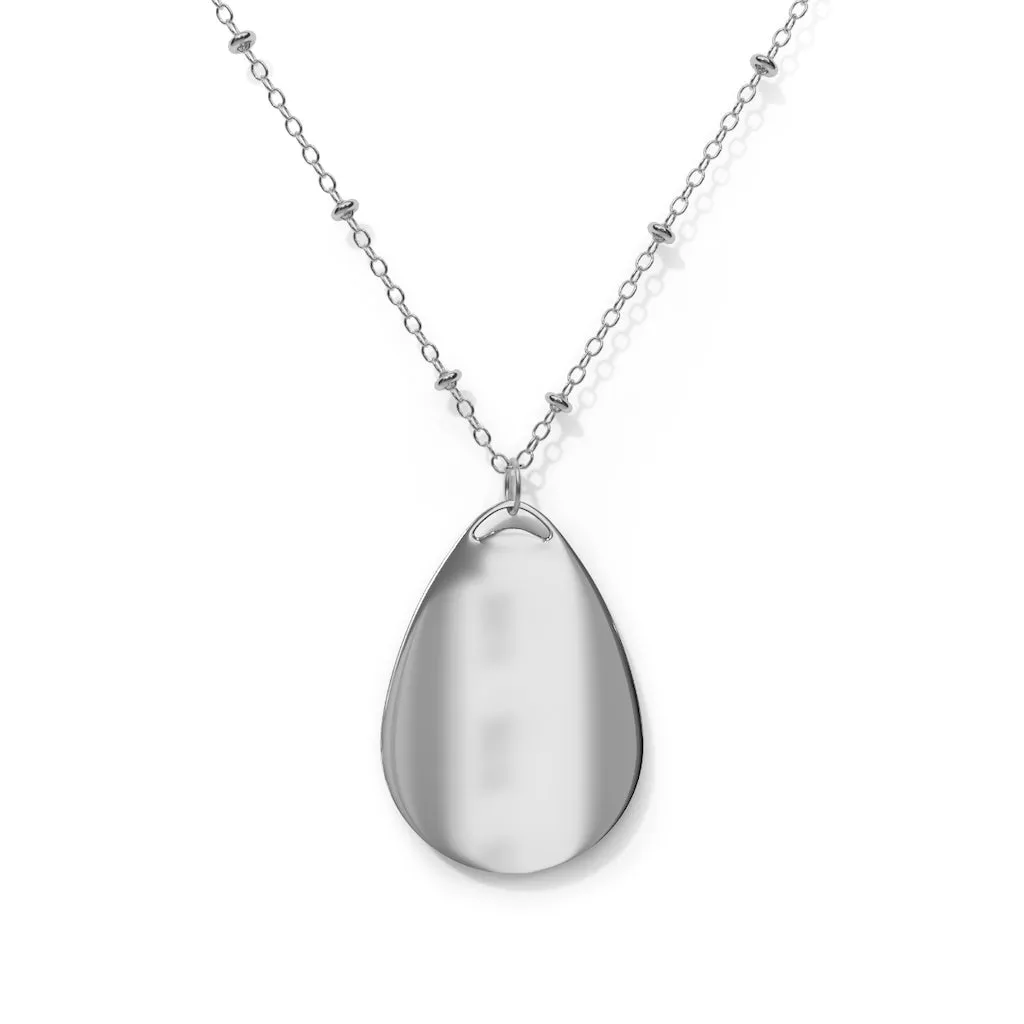 Cat Rays Oval Necklace