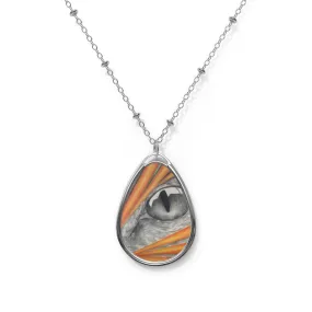 Cat Rays Oval Necklace