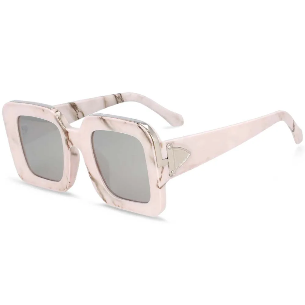 CCspace Unisex Full Rim Rectangle Resin Frame Sunglasses 54333