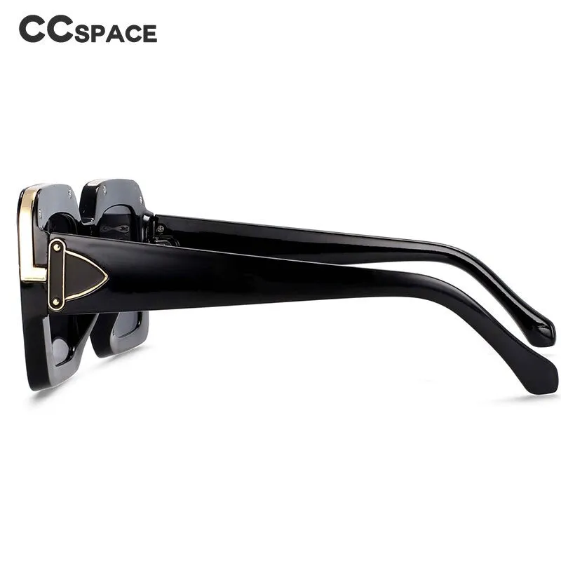 CCspace Unisex Full Rim Rectangle Resin Frame Sunglasses 54333