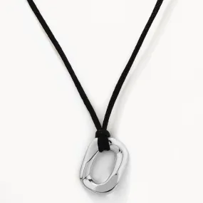 Chain Link Pendant Necklace in Silver