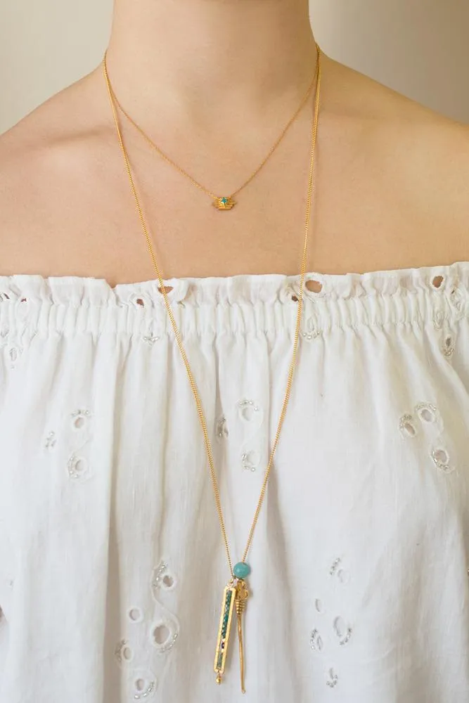 Chan Luu Turquoise Santa Fe Necklace