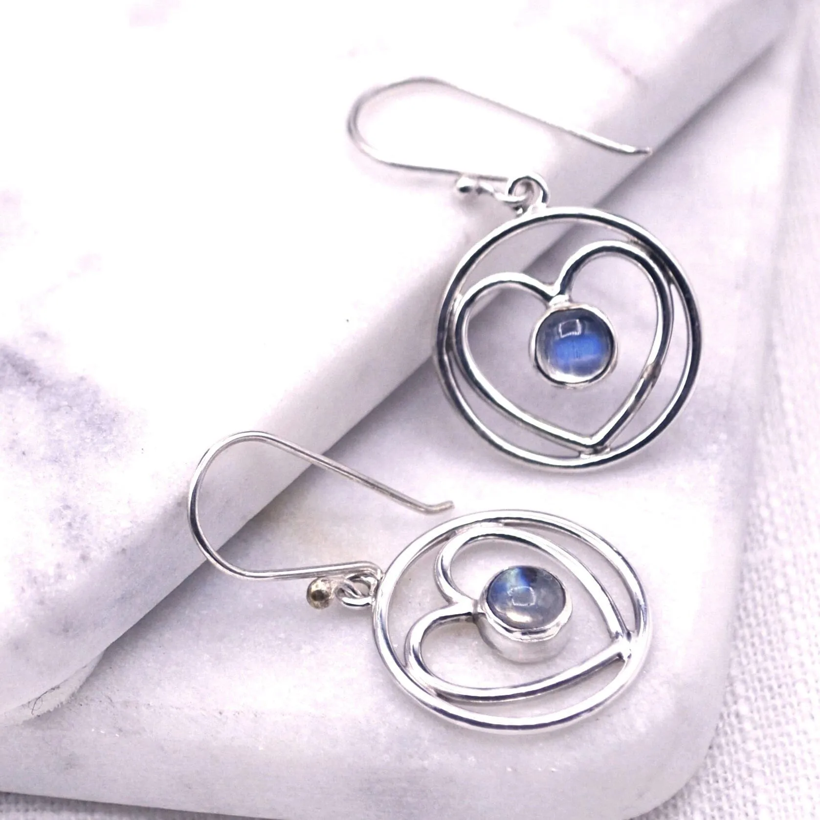 Circleheart Silver Earrings