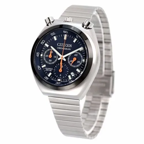 Citizen Bullhead Black Panda Reissue Tsuno Chrono Men's Watch AN3660-81L