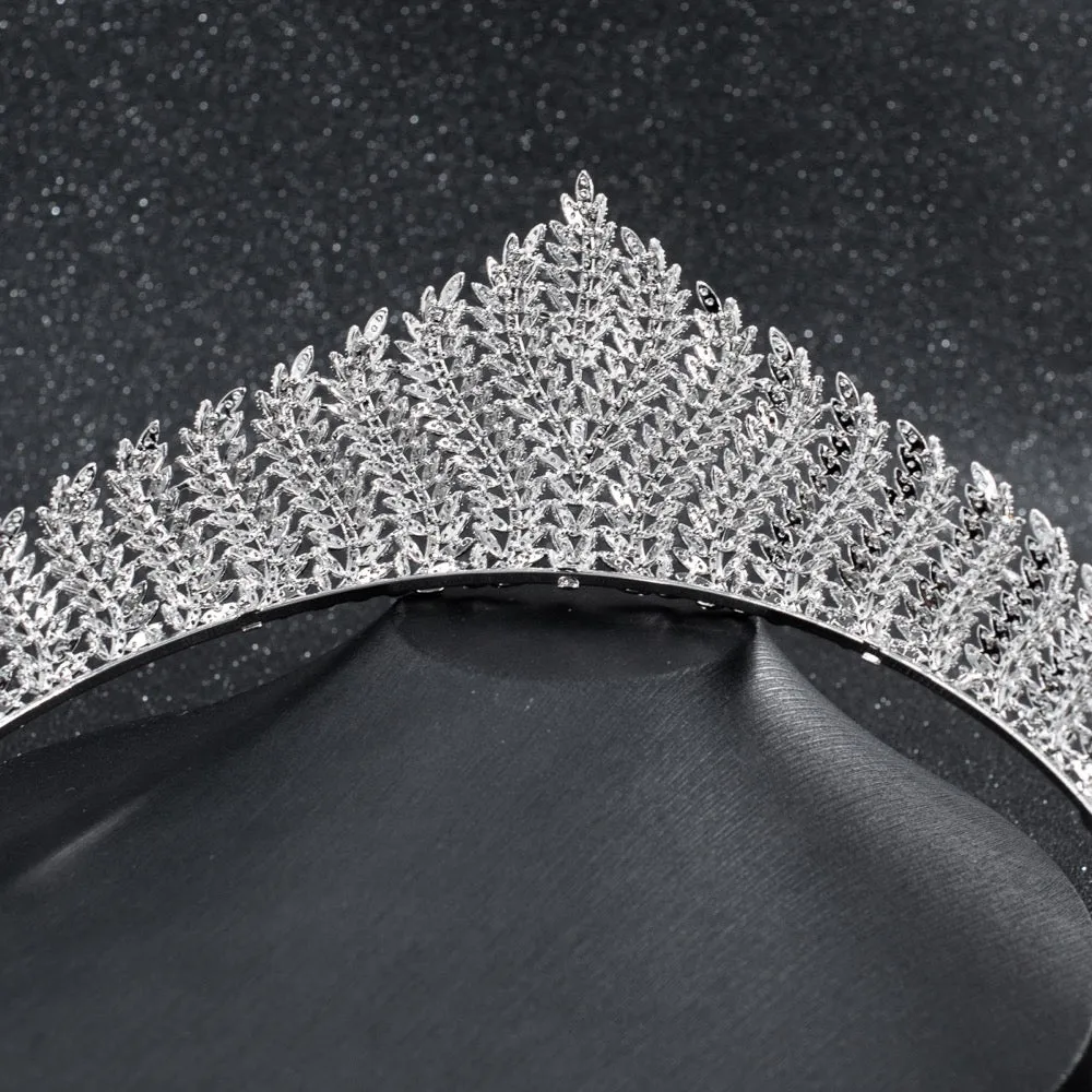 Cubic zircon wedding  bridal royal tiara diadem crown CH10234