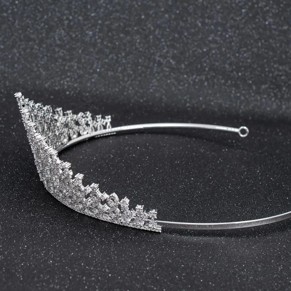 Cubic Zirconia Wedding Bridal Tiara Diadem Hair Jewelry CH10291