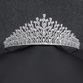 Cubic Zirconia Wedding Bridal Tiara Diadem Hair Jewelry CH10291
