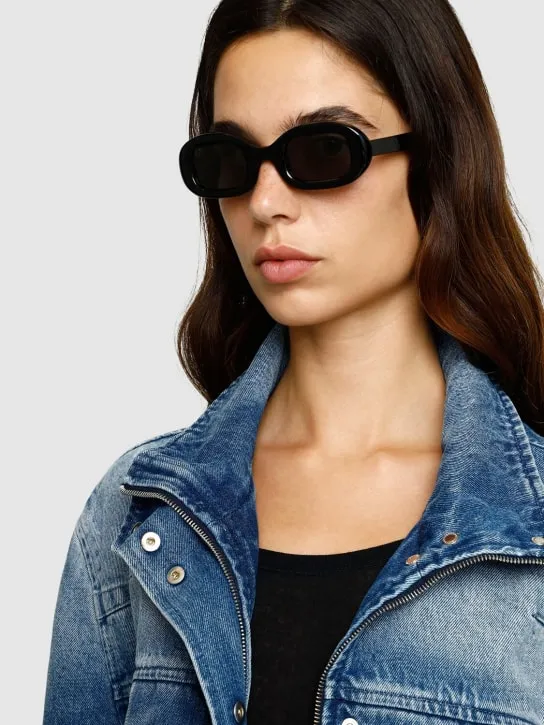 Delarge   Flow oval acetate sunglasses 