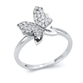 Diamond Butterfly Ring
